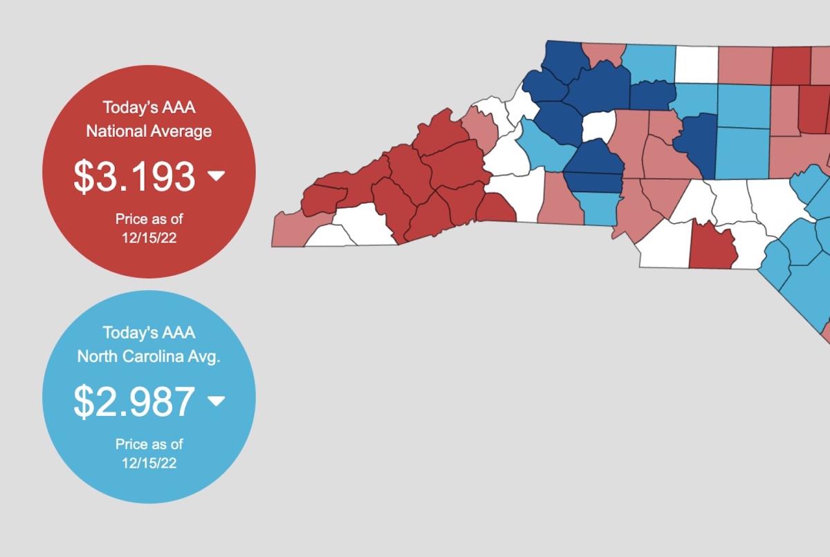 Gallon Gas Prices in North Carolina